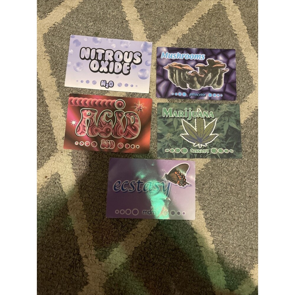 Rare 2000s Rave Scene Dance Safe Cards Lot of 5